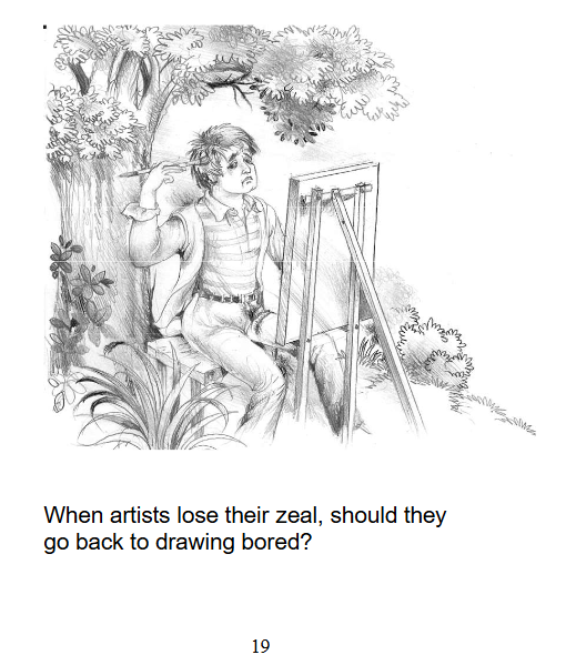 Illustrated page - investigation scene